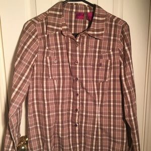 Personal identity button down multi colored